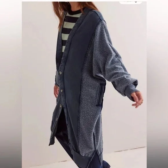 Free People We The Free Dreamy Blue Cardi - Picture 2 of 9